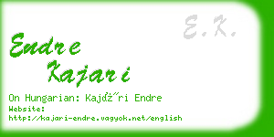 endre kajari business card